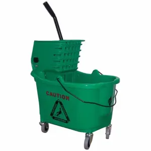 TOUGH GUY 5CJH8 Mop Bucket And Wringer Green Side Press | AE3DHZ