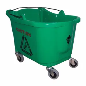 TOUGH GUY 5CJJ3 Mop Bucket 35 Quart Green Polypropylene | AE3DJE