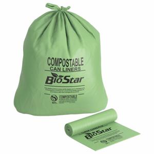 TOUGH GUY 5PHX1 Compostable Can Liner 60 Gallon - Pack Of 100 | AE6BMK