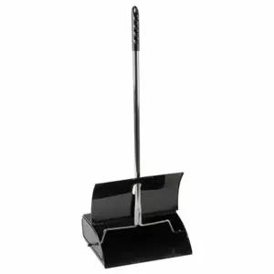 TOUGH GUY 5W640 Long Handled Dust Pan Metal 12-1/2 W Black | AE6ZBD