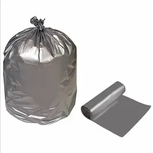 TOUGH GUY 796AR0 Trash Bag, 45 gal Capacity, 39 Inch Width, 47 Inch Height, Silver, Pack Of 50 | CN2TKU 5AE65