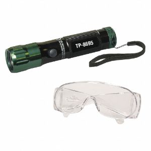 TRACERLINE TP-8695 UV LED Flashlight, Cordless, Belt Holder, Glass | CE9CQD 55NP64