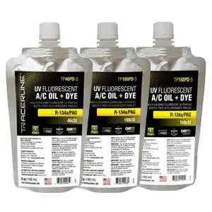 TRACERLINE TP150PD-5 Fluorescent Leak Detection Dye, 5 oz., Foil Pouch PAG 150 A/C oil | CL3WUD