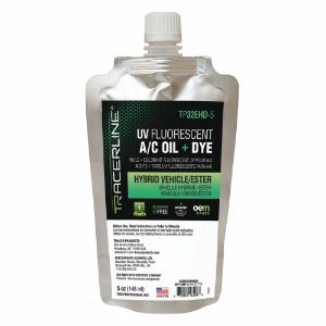 TRACERLINE TP32EHD-5 Fluorescent Leak Detection Dye, 5 oz., Foil pouch With A/C Oil Hybrid Vehicle | CE9CNW 55NP39