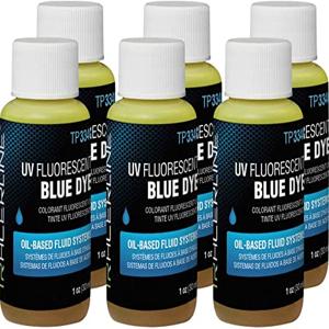 TRACERLINE TP3340-1P6 Fluorescent Leak Detection Dye, 1 oz., Multi Colored Fluid Dye, Glows Blue | CL3WUR