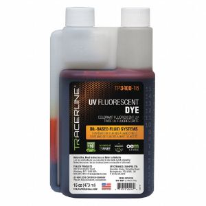 TRACERLINE TP3400-16 Fluorescent Leak Detection Dye, 16 oz., For Oil Based System | CE9CPE 55NP45