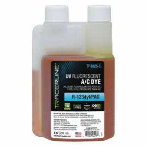 TRACERLINE TP3825-8 Fluorescent Leak Detection Dye, 8 oz. | CE9CNU 55NP57