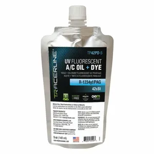 TRACERLINE TP42PD-5 Fluorescent Leak Detection Dye, 5 oz. | CE9CNY 55NP63