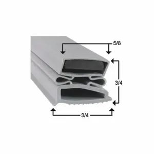 TRAULSEN 341-60143-00 Door Gasket, 25-3/8 Inch X 56-1/2 Inch | CU6WAX 62XN45