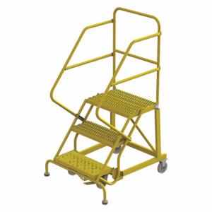 TRI-ARC KDEC103242-Y Rolling Ladder, Steel, Safety Angle, 3-Step | CU6WYB 231D06
