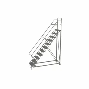 TRI-ARC KDEC111242 Rolling Ladder, 110 Inch Platform Height, 17 Inch Platform Depth, 24 Inch Platform Width | CU6WNG 25NV53