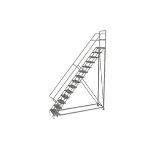 TRI-ARC KDEC114246 Rolling Ladder, 140 Inch Platform Height, 17 Inch Platform Depth, 24 Inch Platform Width | CU6WPG 25NV60
