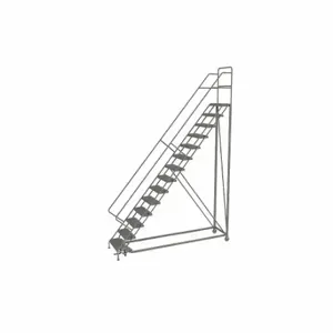 TRI-ARC KDEC114242 Rolling Ladder, 140 Inch Platform Height, 17 Inch Platform Depth, 24 Inch Platform Width | CU6WPH 25NV59