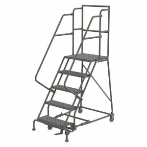 TRI-ARC KDSR105246-D2 Rolling Ladder, 50 Inch Platform Height, 20 Inch Platform Depth, 24 Inch Platform Width | CU6WUX 25NW58