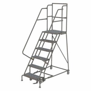 TRI-ARC KDSR106166-D3 Rolling Ladder, 60 Inch Platform Height, 30 Inch Platform Depth, 16 Inch Platform Width | CU6WWC 25NW65