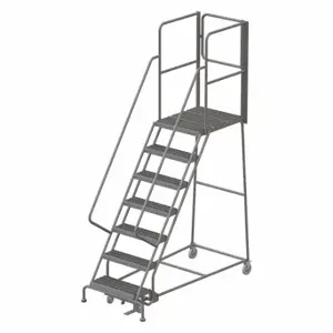 TRI-ARC KDSR107242-XR Rolling Ladder, 70 Inch Platform Height, 30 Inch Platform Depth, 24 Inch Platform Width | CU6WXC 45FF66