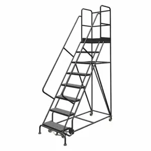 TRI-ARC KDSR108246-D3 Rolling Ladder, 80 Inch Platform Height, 30 Inch Platform Depth, 24 Inch Platform Width | CU6WXM 25NW77