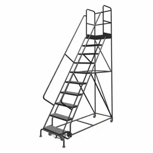 TRI-ARC KDSR110246-D3 Rolling Ladder, 100 Inch Platform Height, 30 Inch Platform Depth, 24 Inch Platform Width | CU6WNB 25NW81