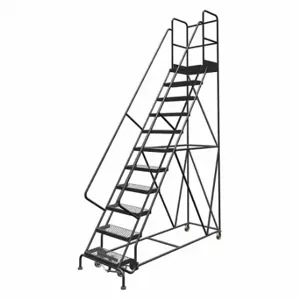 TRI-ARC KDSR111242-D3 Rolling Ladder, 110 Inch Platform Height, 30 Inch Platform Depth, 24 Inch Platform Width | CU6WNP 25NW82