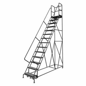 TRI-ARC KDSR114246-D3 Rolling Ladder, 140 Inch Platform Height, 30 Inch Platform Depth, 24 Inch Platform Width | CU6WPM 25NW89