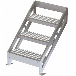 TRI-ARC MPASSW4 Ladder, 500 Lbs.Load Capacity, Serrated Tread, 36 Inch H x 29 Inch W, Aluminium | CD3LGG 53JE70