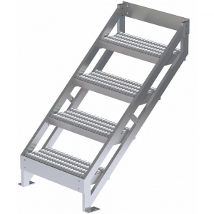 TRI-ARC MPASSW5 Ladder, 500 Lbs.Load Capacity, Serrated Tread, 45 Inch H x 29 Inch W, Aluminium | CD3LGH 53JE71