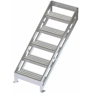 TRI-ARC MPASSW6 Ladder, 500 Lbs.Load Capacity, Serrated Tread, 54 Inch H x 29 Inch W, Aluminium | CD3LGJ 53JE72