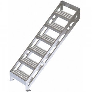 TRI-ARC MPASSW7 Ladder, 500 Lbs.Load Capacity, Serrated Tread, 63 Inch H x 29 Inch W, Aluminium | CD3LGK 53JE73