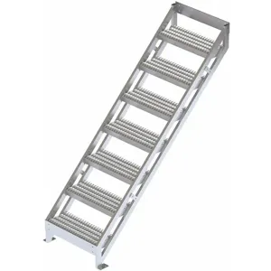 TRI-ARC MPASSW8 Ladder, 500 Lbs.Load Capacity, Serrated Tread, 72 Inch H x 29 Inch W, Aluminium | CD3LGL 53JE74