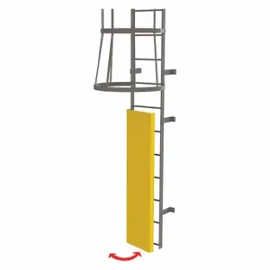 TRI-ARC OPFS03-Y Ladder, Fixed, Steel, Guard Door | CU6WJM 231F16