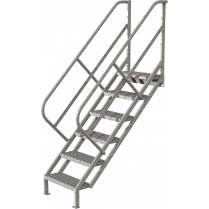 TRI-ARC WISS106242 Steel Stair Unit, 57 Inch Top Step Height, Serrated Step Tread | CD2GDL 420R85