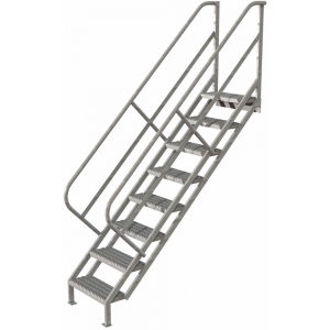 TRI-ARC WISS108242 Steel Stair Unit, 76 Inch Top Step Height, Serrated Step Tread | CD2GDN 420R87