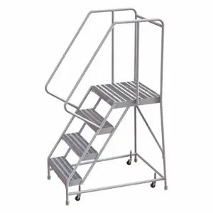 TRI-ARC WLAR104244-D4 Rolling Ladder, 40 Inch Platform Height, 21 Inch Platform Depth, 24 Inch Platform Width | CU6WTR 25NY07