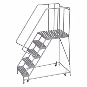 TRI-ARC WLAR105244-D5 Rolling Ladder, 50 Inch Platform Height, 28 Inch Platform Depth, 24 Inch Platform Width | CU6WVE 25NY20