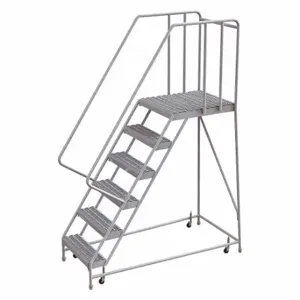 TRI-ARC WLAR106165-D5 Rolling Ladder, 60 Inch Platform Height, 28 Inch Platform Depth, 16 Inch Platform Width | CU6WVY 25NY29