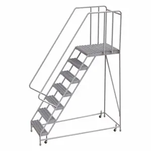 TRI-ARC WLAR107245-D5 Rolling Ladder, 70 Inch Platform Height, 28 Inch Platform Depth, 24 Inch Platform Width | CU6WWY 25NY47