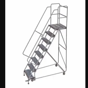 TRI-ARC WLAR108244-D4 Rolling Ladder, 80 Inch Platform Height, 21 Inch Platform Depth, 24 Inch Platform Width | CU6WXH 25NY49