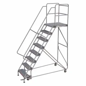 TRI-ARC WLAR108245-D5 Rolling Ladder, 80 Inch Platform Height, 28 Inch Platform Depth, 24 Inch Platform Width | CU6WXK 25NY53