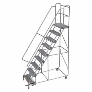 TRI-ARC WLAR109245 Rolling Ladder, 90 Inch Platform Height, 14 Inch Platform Depth, 24 Inch Platform Width | CU6WXR 25NY57