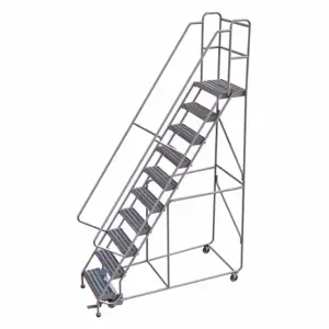 TRI-ARC WLAR110244-D5 Rolling Ladder, 100 Inch Platform Height, 28 Inch Platform Depth, 24 Inch Platform Width | CU6WMZ 25NY62