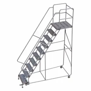 TRI-ARC WLAR110244 Rolling Ladder, 100 Inch Platform Height, 14 Inch Platform Depth, 24 Inch Platform Width | CU6WMV 25NY60