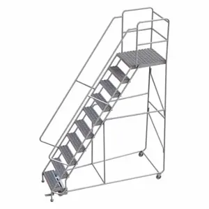 TRI-ARC WLAR110245-D5 Rolling Ladder, 100 Inch Platform Height, 28 Inch Platform Depth, 24 Inch Platform Width | CU6WNA 25NY65