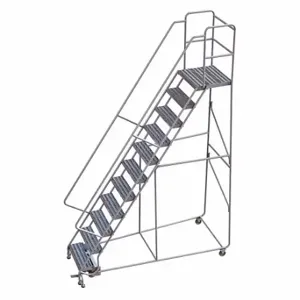 TRI-ARC WLAR111244-D4 Rolling Ladder, 110 Inch Platform Height, 21 Inch Platform Depth, 24 Inch Platform Width | CU6WNJ 25NY67