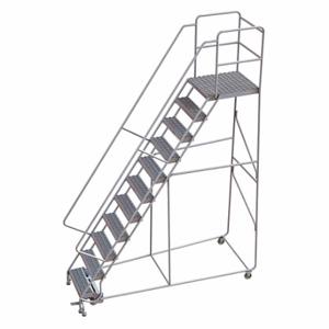 TRI-ARC WLAR111245-D5 Rolling Ladder, 110 Inch Platform Height, 28 Inch Platform Depth, 24 Inch Platform Width | CU6WNL 25NY71