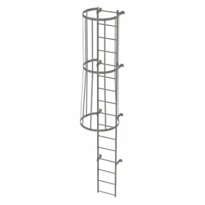 TRI-ARC WLFC1116 Fixed Ladder with Safety Cage, 15 ft, 15 ft Top Step Height, 16 Steps | CU6WGX 25NY83