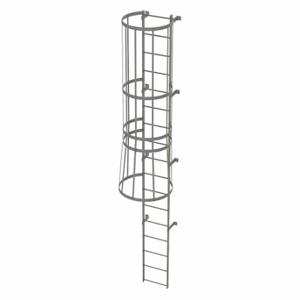 TRI-ARC WLFC1117 Feste Leiter mit Sicherheitskäfig, 16 Fuß, 16 Fuß obere Stufenhöhe, 17 Stufen | CU6WGZ 25NY84