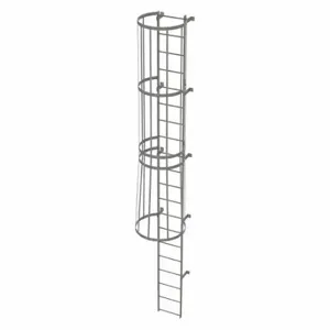 TRI-ARC WLFC1120 Fixed Ladder with Safety Cage, 19 ft, 19 ft Top Step Height, 20 Steps | CU6WHF 25NY87