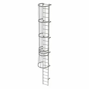 TRI-ARC WLFC1123 Fixed Ladder with Safety Cage, 22 ft, 22 ft Top Step Height, 23 Steps | CU6WHM 25NY90