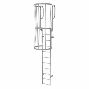 TRI-ARC WLFC1211 Fixed Ladder with Safety Cage, 14 ft, 10 ft Top Step Height, 11 Steps | CU6WGU 25NY98