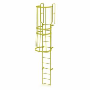 TRI-ARC WLFC1212-Y Ladder, Steel, WalkThru Fixed Cage, 12-Rung | CU6WKD 231D60